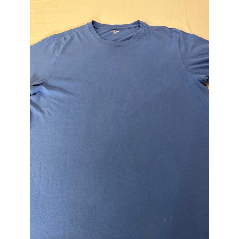 Lands End Super T XL Blue Short Sleeve Crew Neck T Shirt Mens